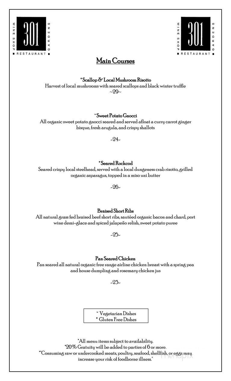 Carter House Inns - Eureka, CA menu_pic