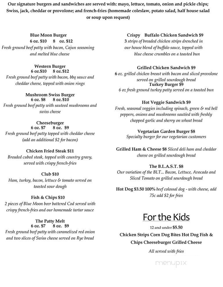 Blue Moon Cafe - Ruth, CA menu_pic