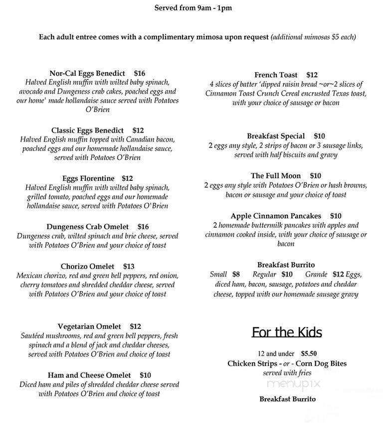 Blue Moon Cafe - Ruth, CA menu_pic