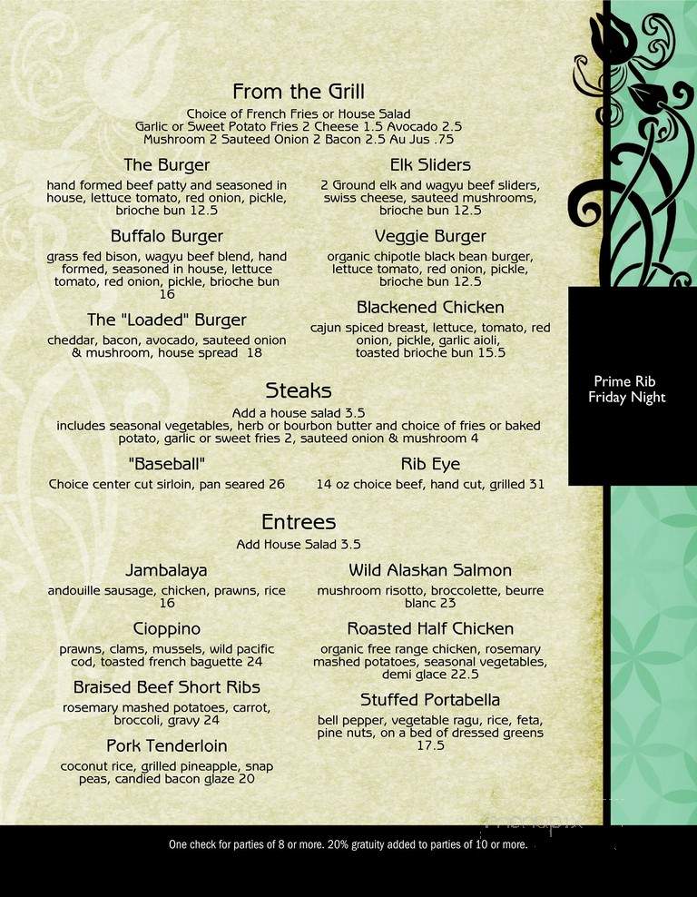 La Grange Cafe - Weaverville, CA menu_pic