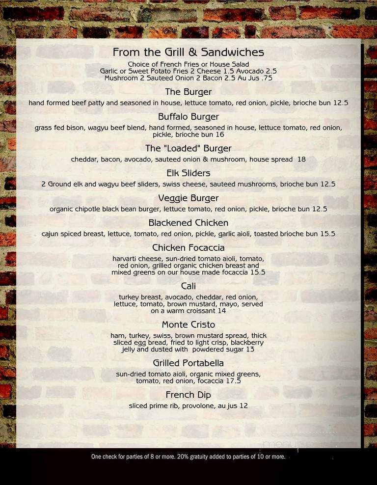 La Grange Cafe - Weaverville, CA menu_pic
