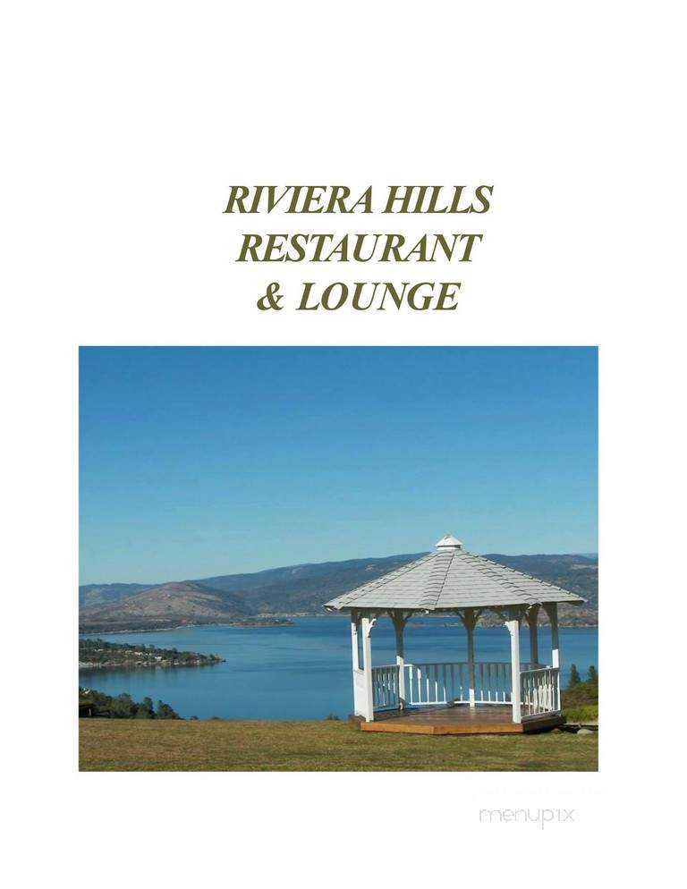 Riviera Hills Restaurant - Kelseyville, CA menu_pic