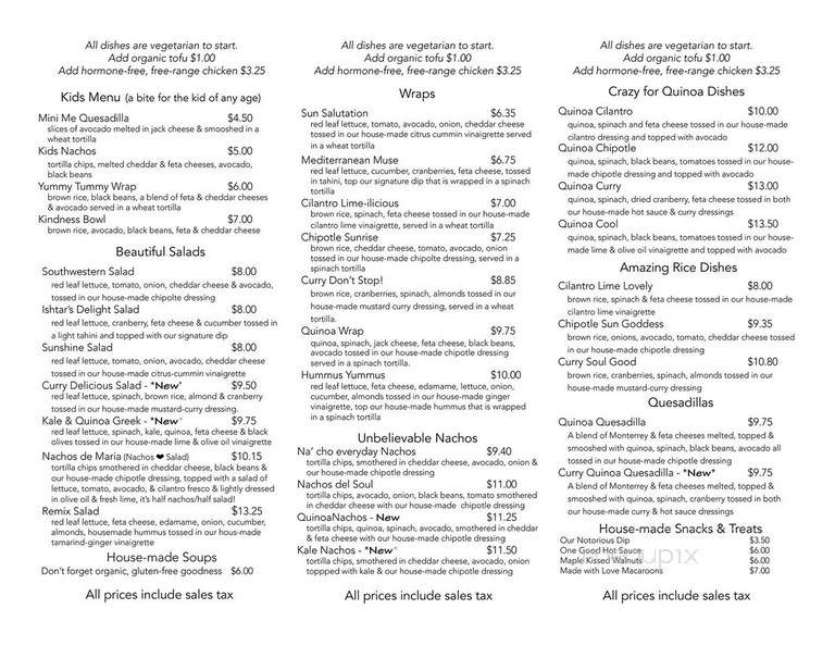 Cafe Del Soul - Mill Valley, CA menu_pic