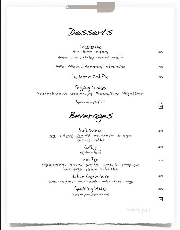 Cheesecakes Unlimited - Redding, CA menu_pic