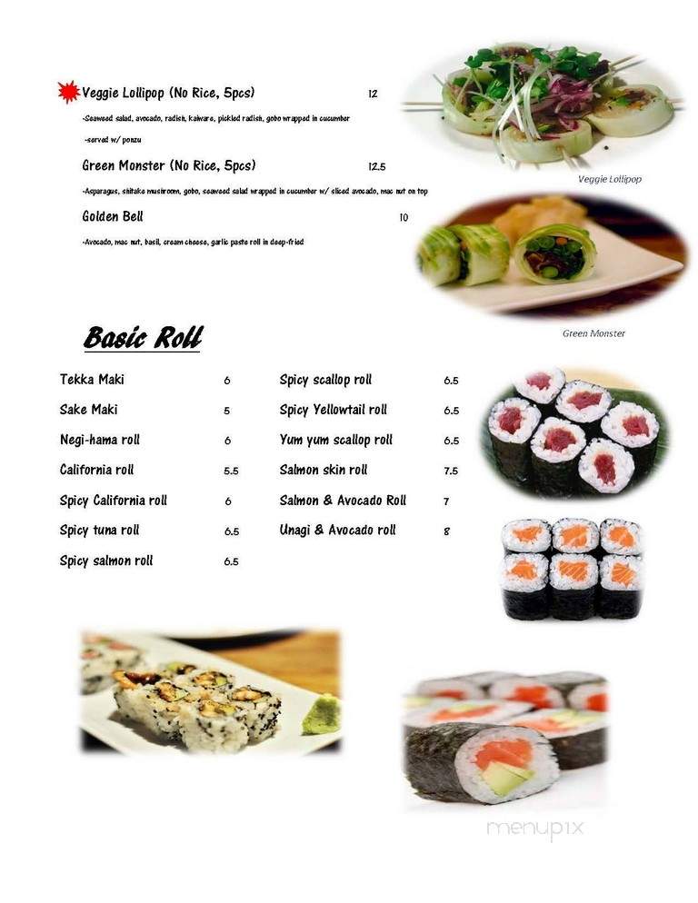 Sushi Totoro Japanese Restaurant - Santa Cruz, CA menu_pic