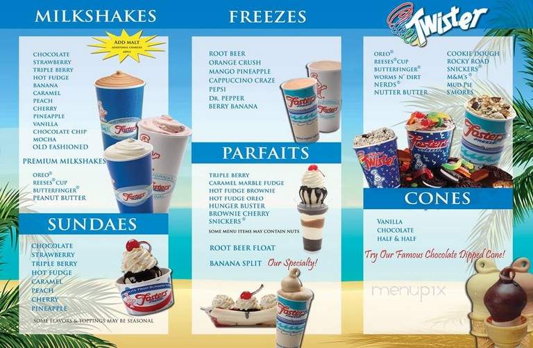 Fosters Freeze - Vacaville, CA menu_pic