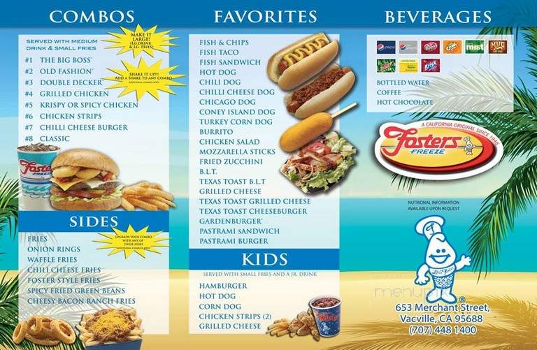 Fosters Freeze - Vacaville, CA menu_pic