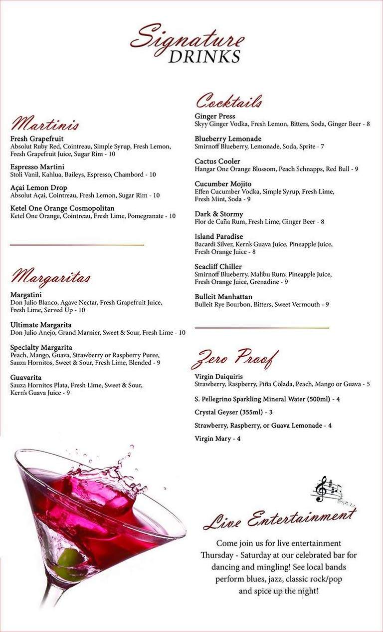 Severino's Grill - Aptos, CA menu_pic
