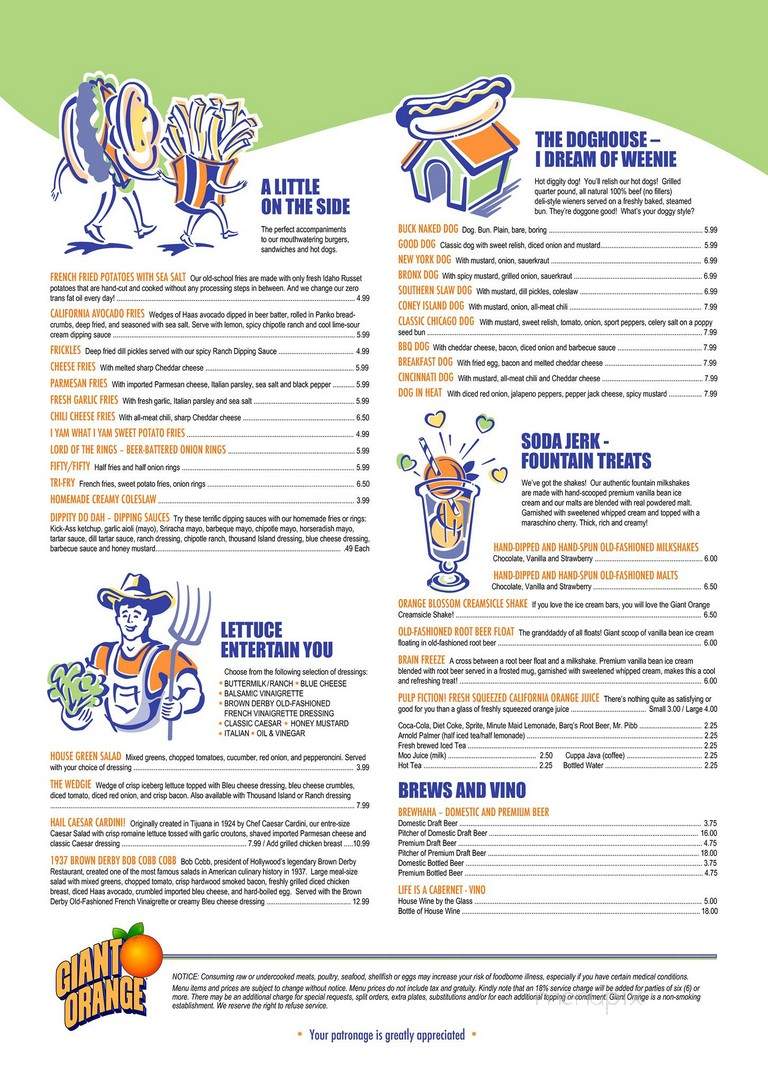 Giant Pizza & Subs - Sacramento, CA menu_pic