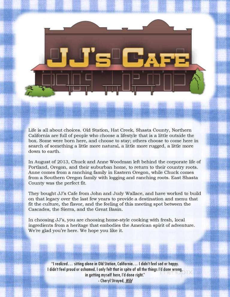J J's Cafe - Old Station, CA