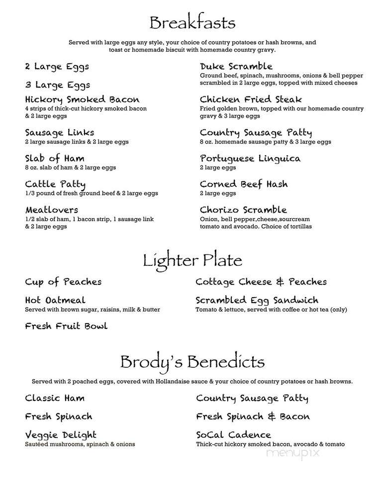 Charlie's Cafe - Citrus Heights, CA menu_pic