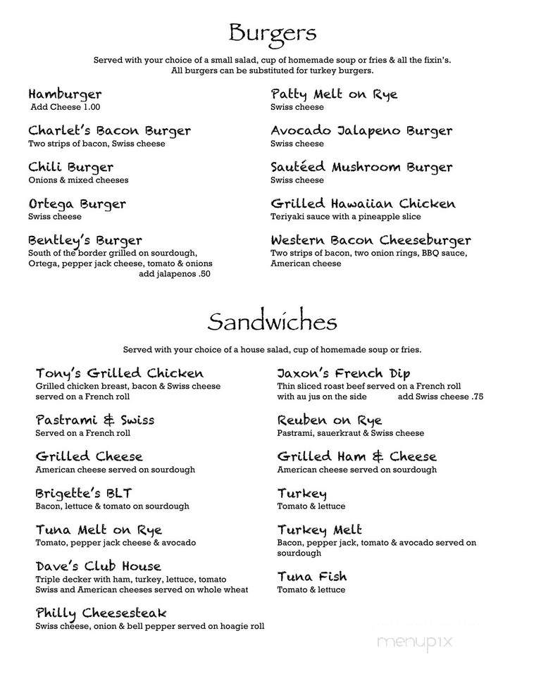 Charlie's Cafe - Citrus Heights, CA menu_pic