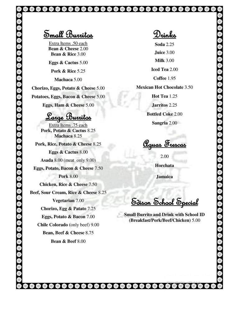 Acapulco Gardens Mexican Food - Stockton, CA menu_pic