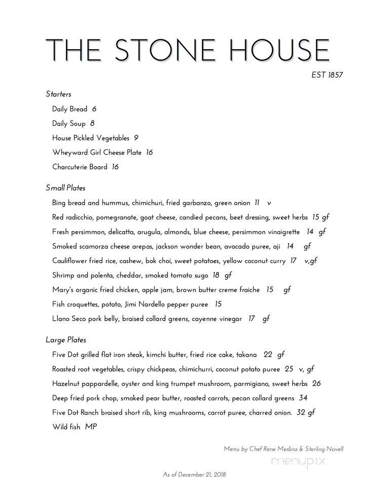 Stonehouse Restaurant - Nevada City, CA