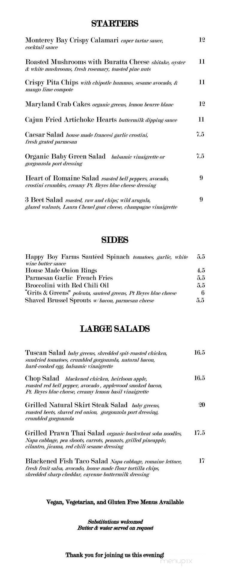 Cafe Cruz - Soquel, CA menu_pic