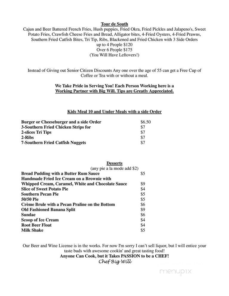 Bon Ton Cafe Valencia - Mariposa, CA menu_pic