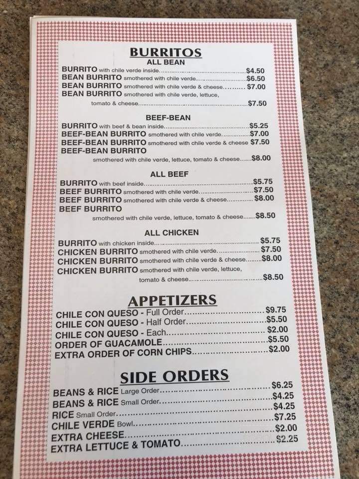 Monterrey House - Arvada, CO menu_pic