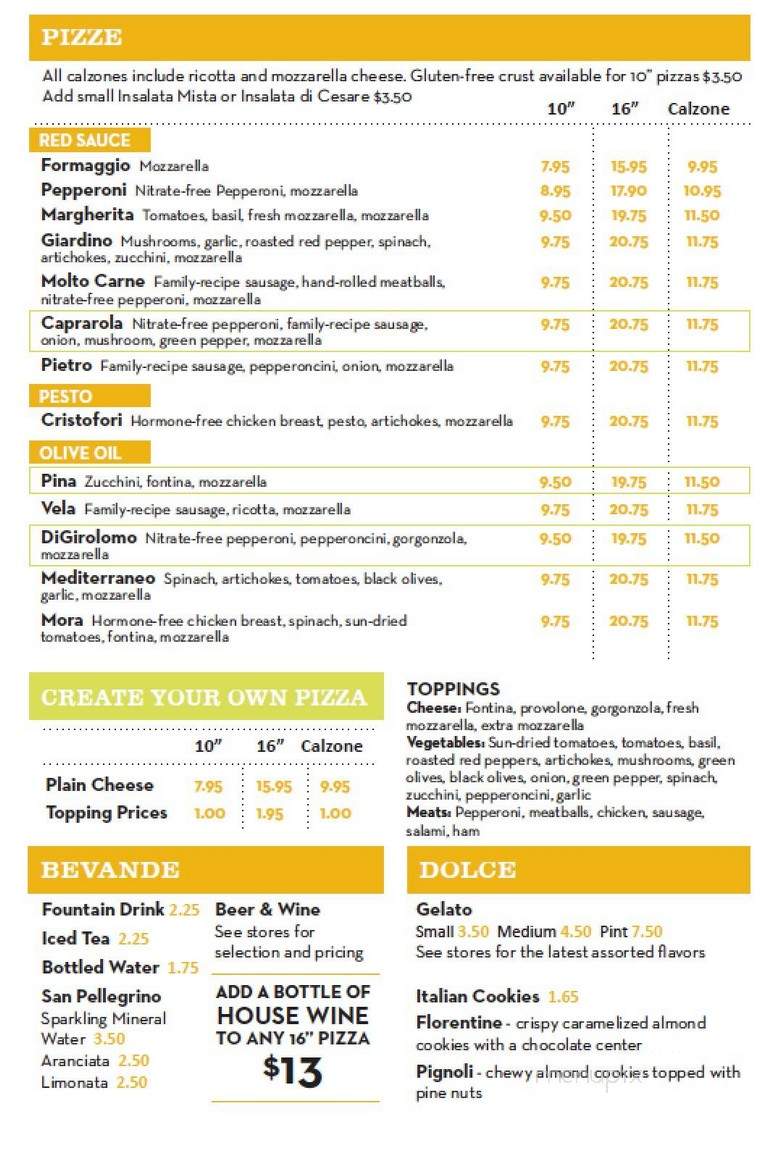 Mici - Denver, CO menu_pic