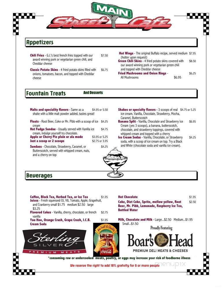 Main Street Cafe - Grand Junction, CO menu_pic
