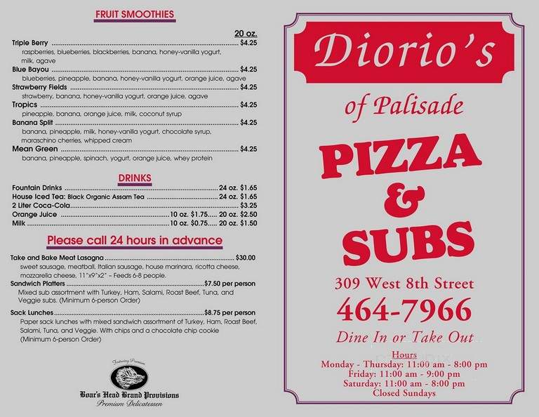 Diorio's Pizza Of Palisade - Palisade, CO