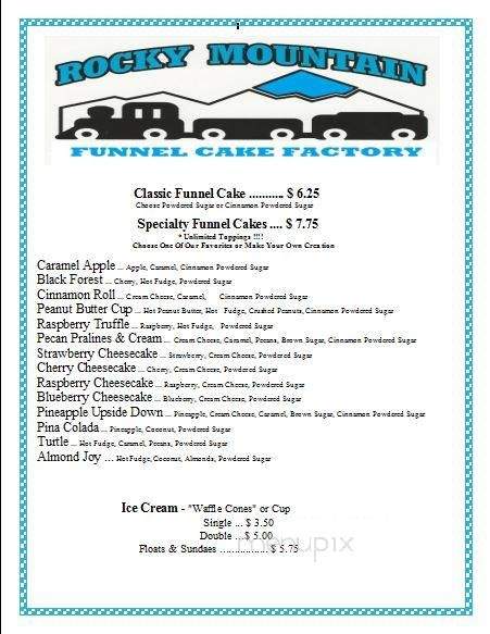 Rocky Mountain Funnel Cakes - Silverton, CO menu_pic