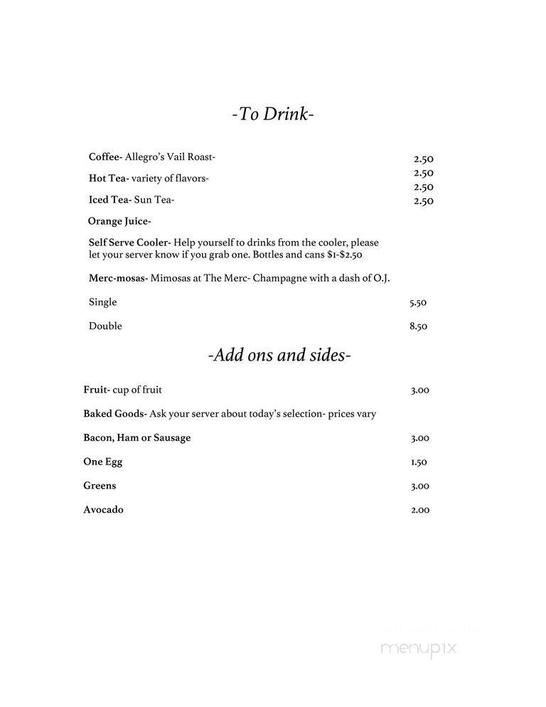 Jamestown Mercantile - Jamestown, CO menu_pic