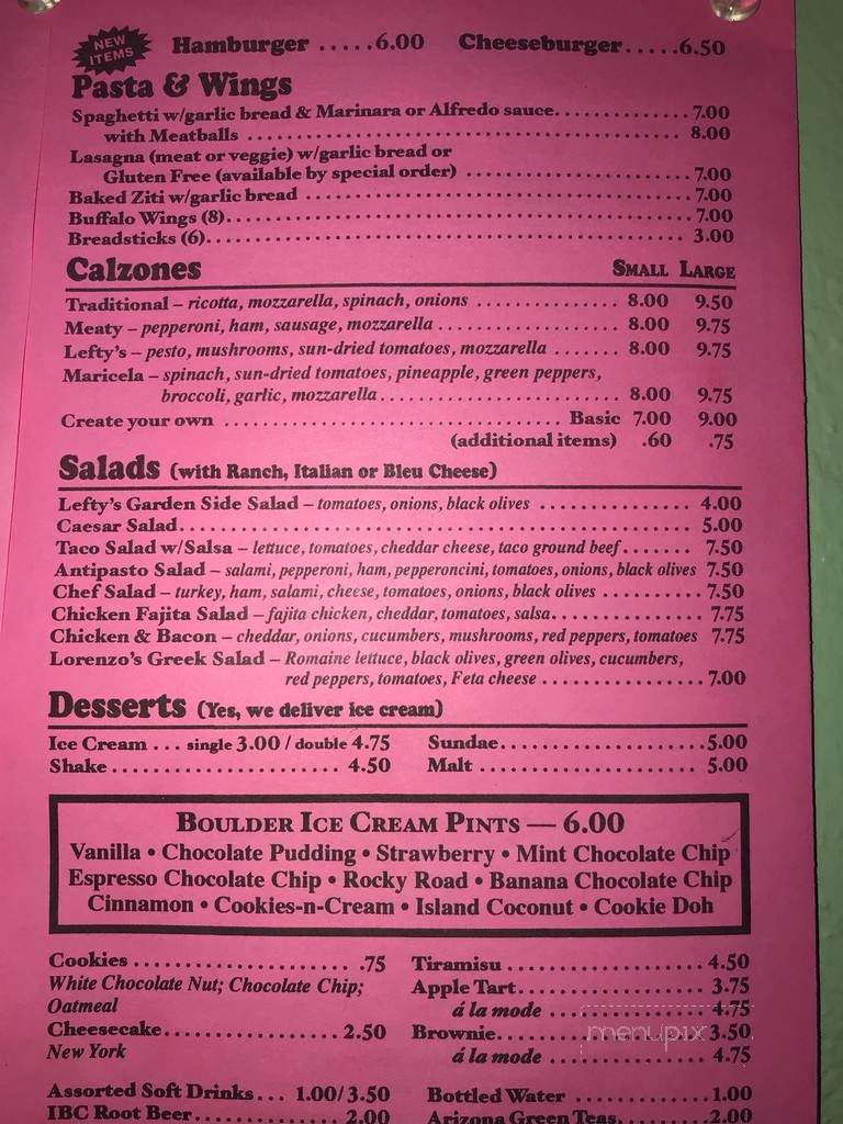 Lefty's Pizzeria Human Rsrcs - Niwot, CO menu_pic