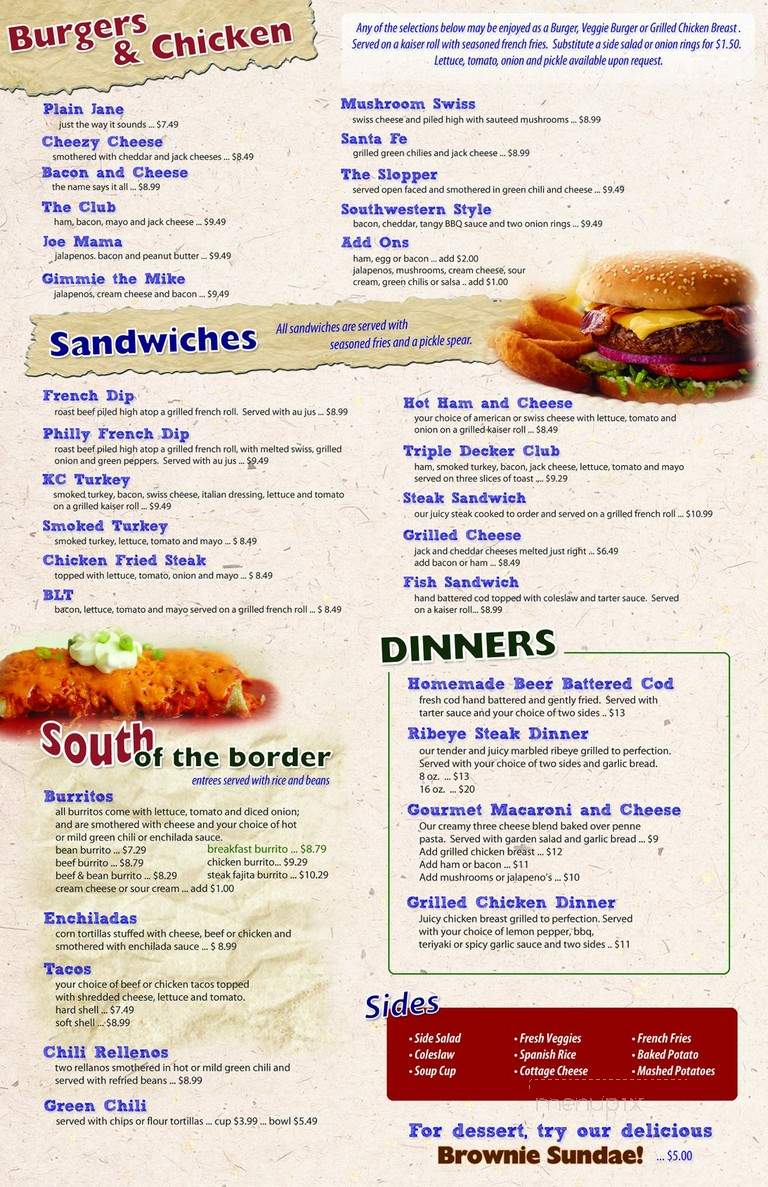 Fiddlesticks - Lakewood, CO menu_pic