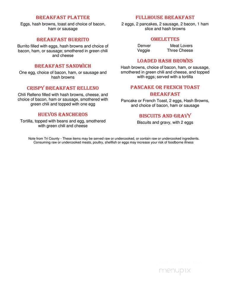 Full House - Englewood, CO menu_pic