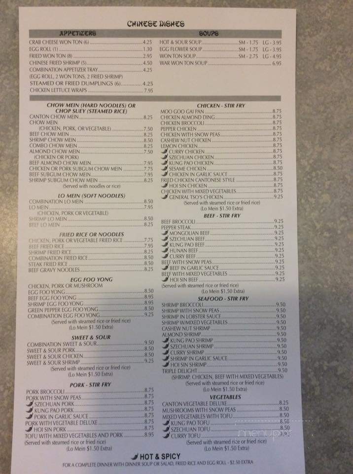 Canton House - Pueblo, CO menu_pic