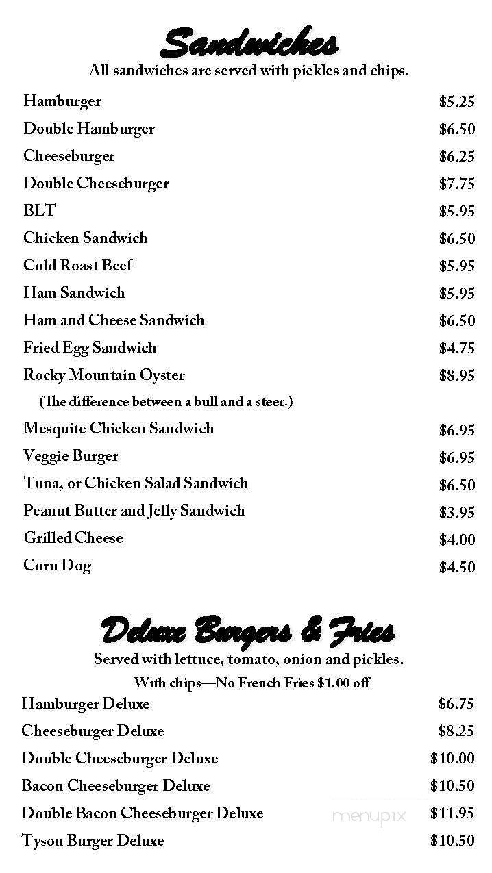 Lucy's Place - Sedgwick, CO menu_pic