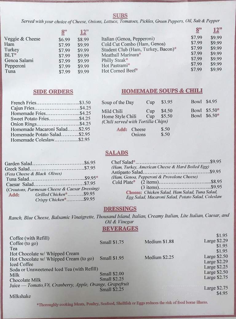 Chuck Wagon Restaurant - Ellington, CT menu_pic