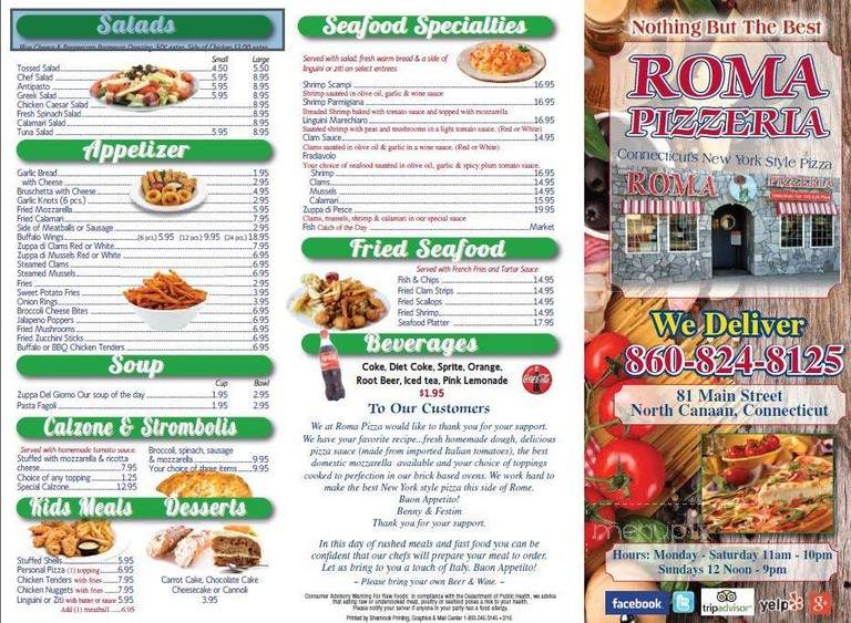 Roma Pizzeria - Canaan, CT