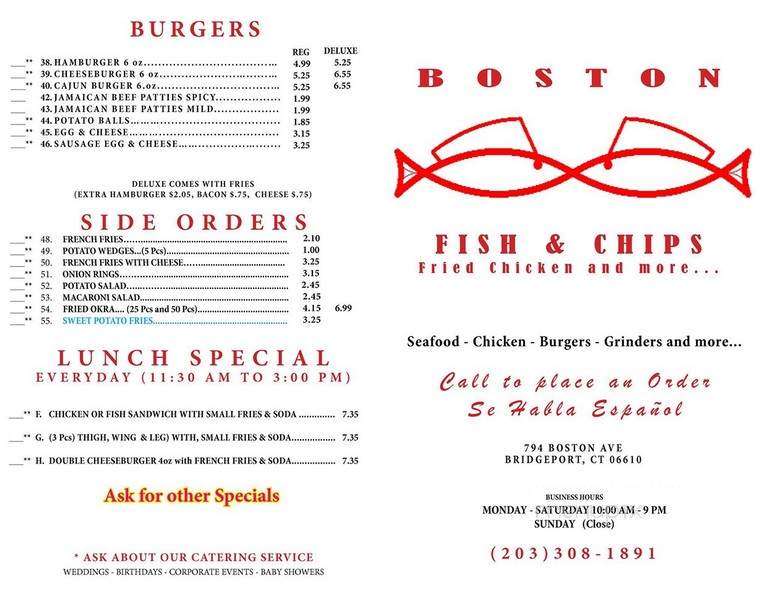 Boston Fish & Chips - Bridgeport, CT
