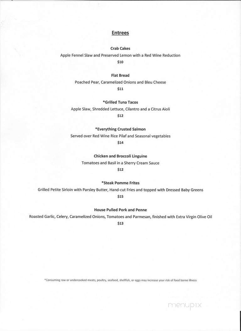 Chatterley's - New Hartford, CT menu_pic