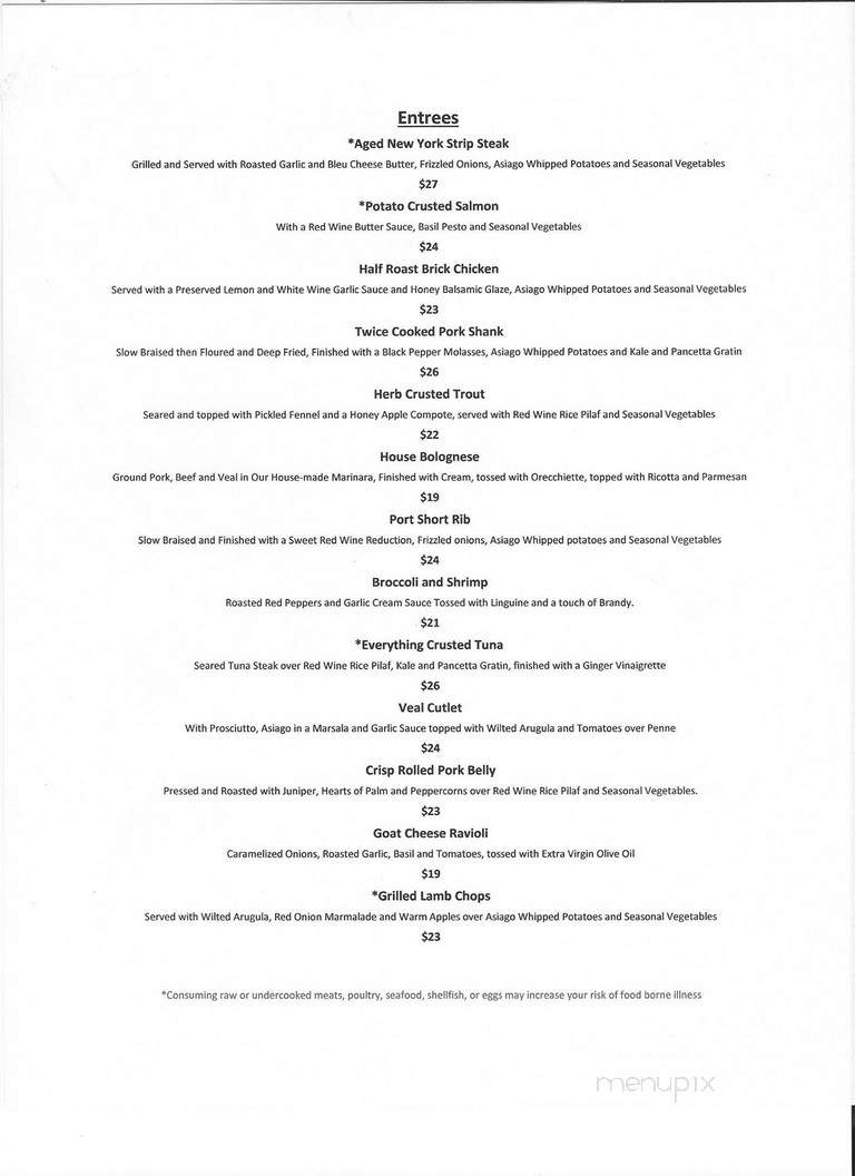 Chatterley's - New Hartford, CT menu_pic