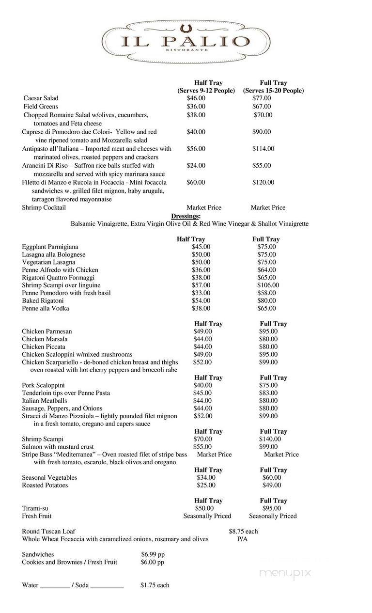 Il Palio Restaurant - Shelton, CT menu_pic