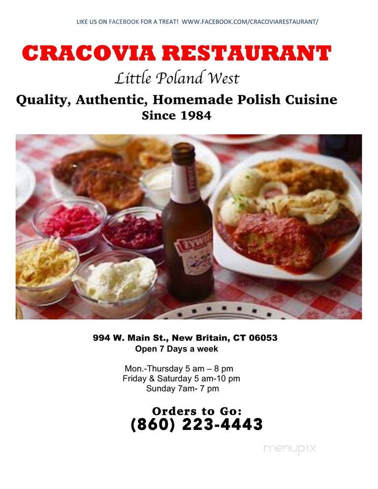Cracovia - New Britain, CT menu_pic