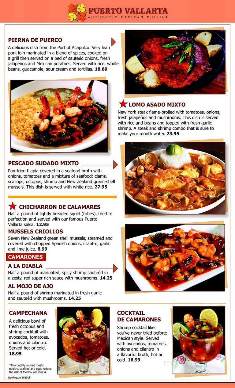 Puerto Vallarta - Middletown, CT menu_pic