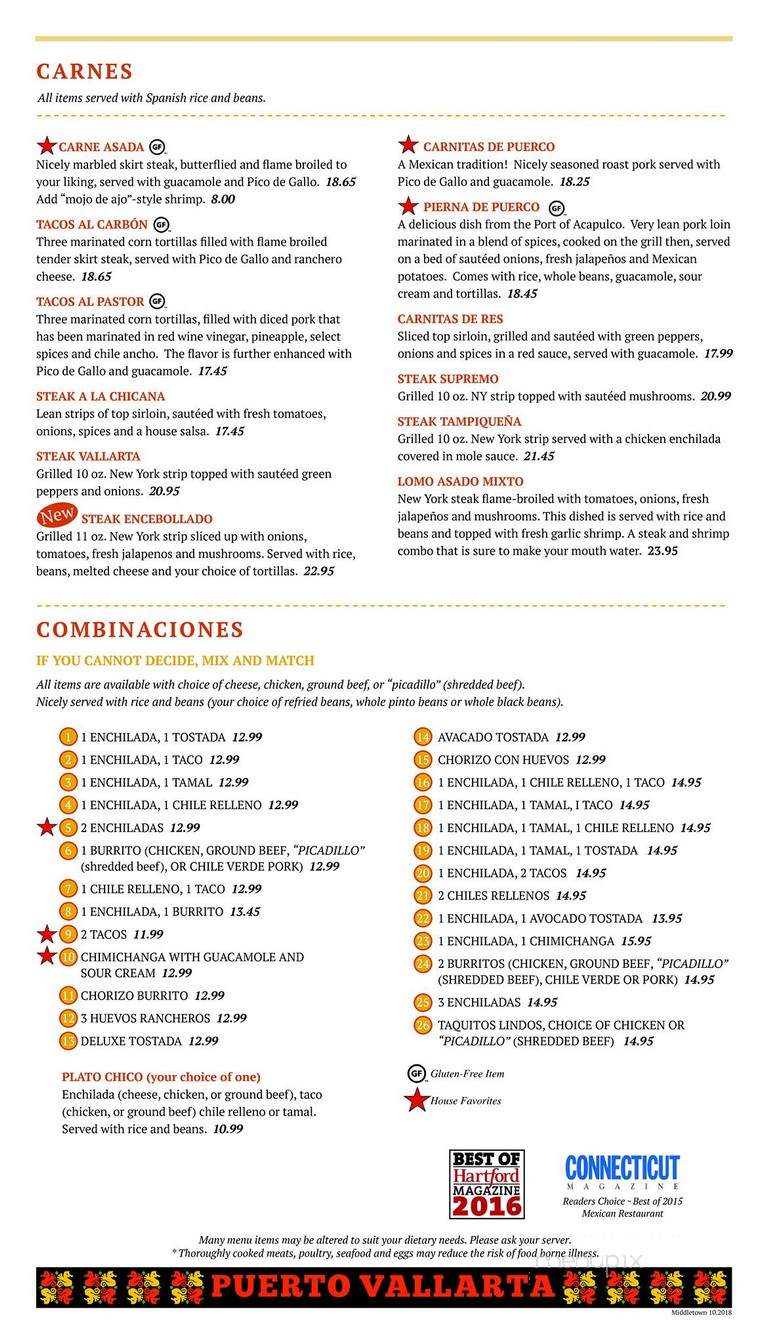 Puerto Vallarta - Middletown, CT menu_pic