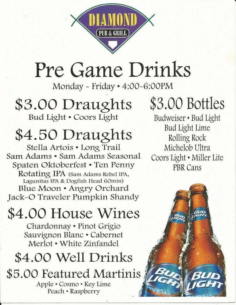 Diamond Pub & Grill - Glastonbury, CT menu_pic