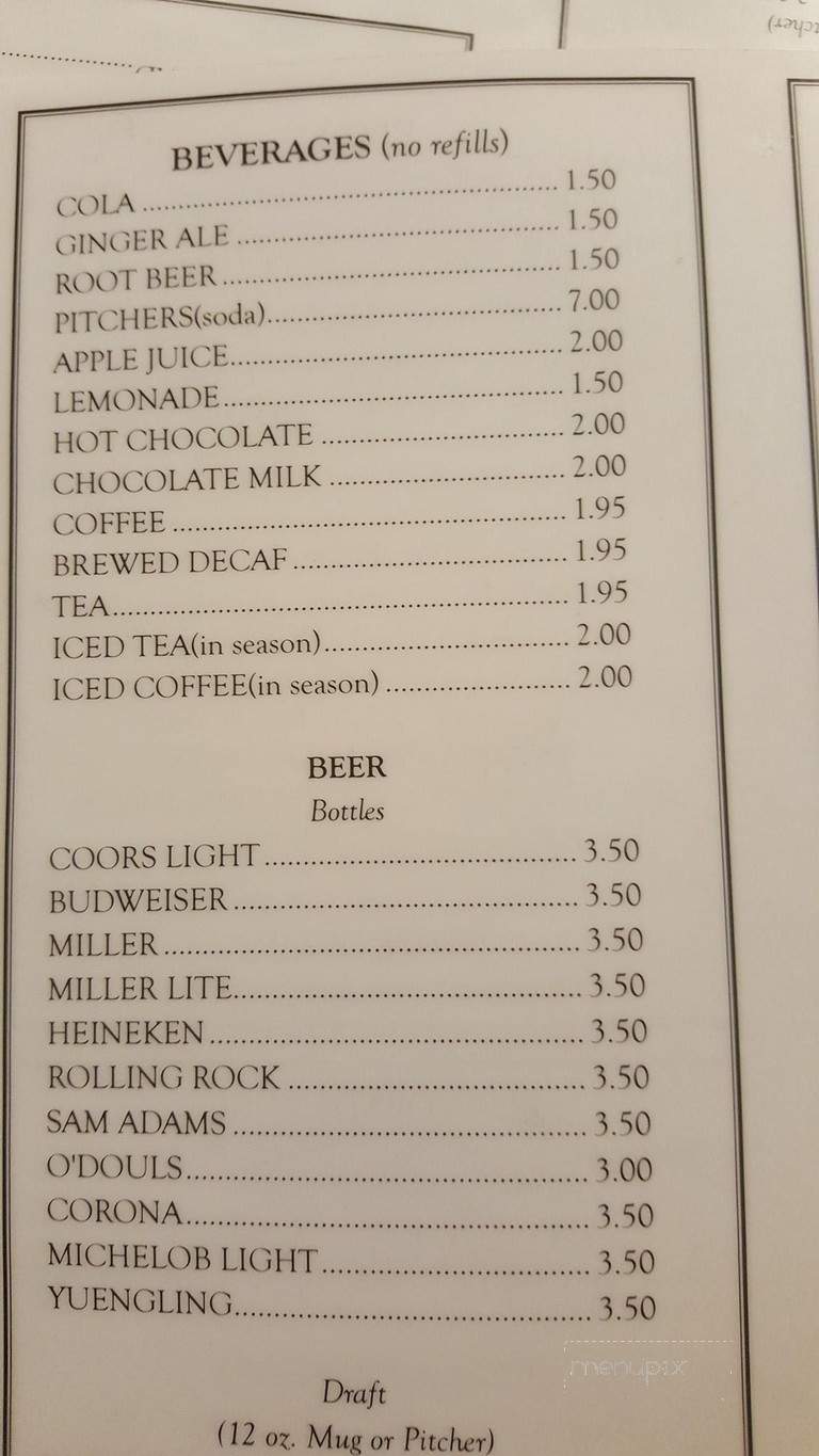 Henry's Pizzeria - East Windsor, CT menu_pic