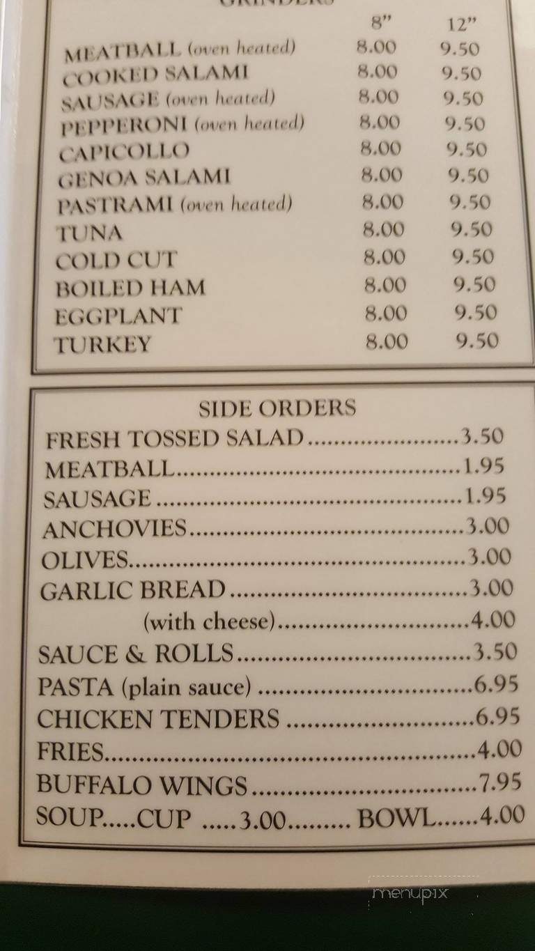 Henry's Pizzeria - East Windsor, CT menu_pic