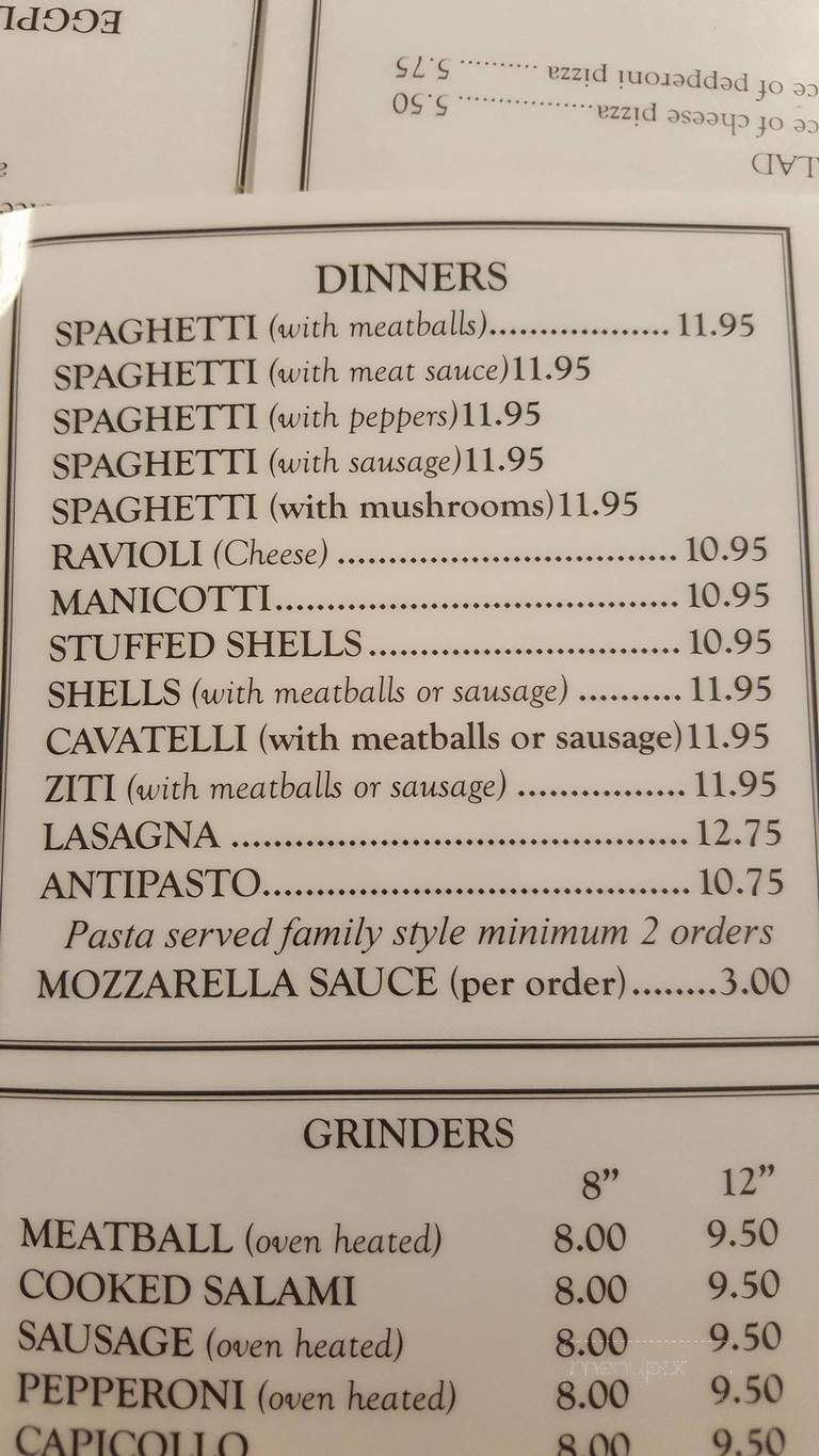 Henry's Pizzeria - East Windsor, CT menu_pic