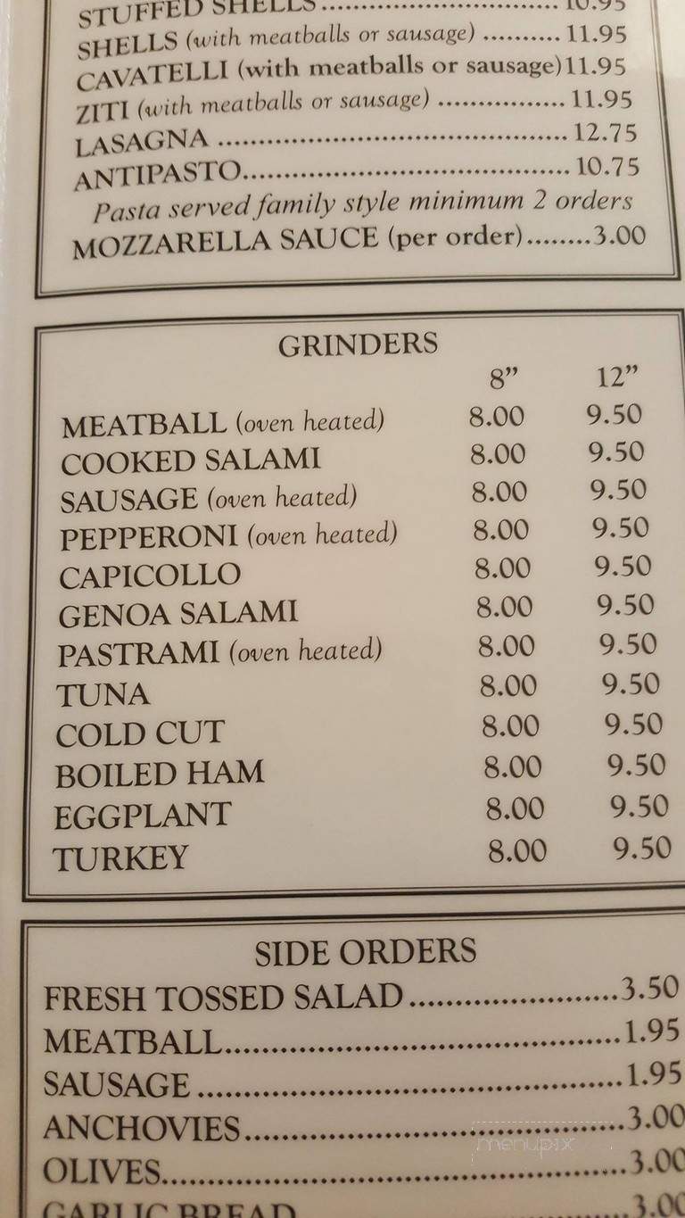 Henry's Pizzeria - East Windsor, CT menu_pic