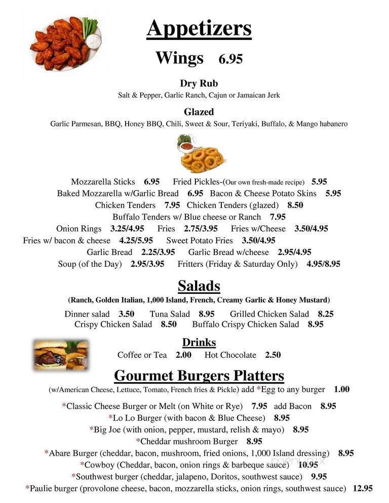 T J's Cafe Family Resturant & Catering - Baltic, CT menu_pic