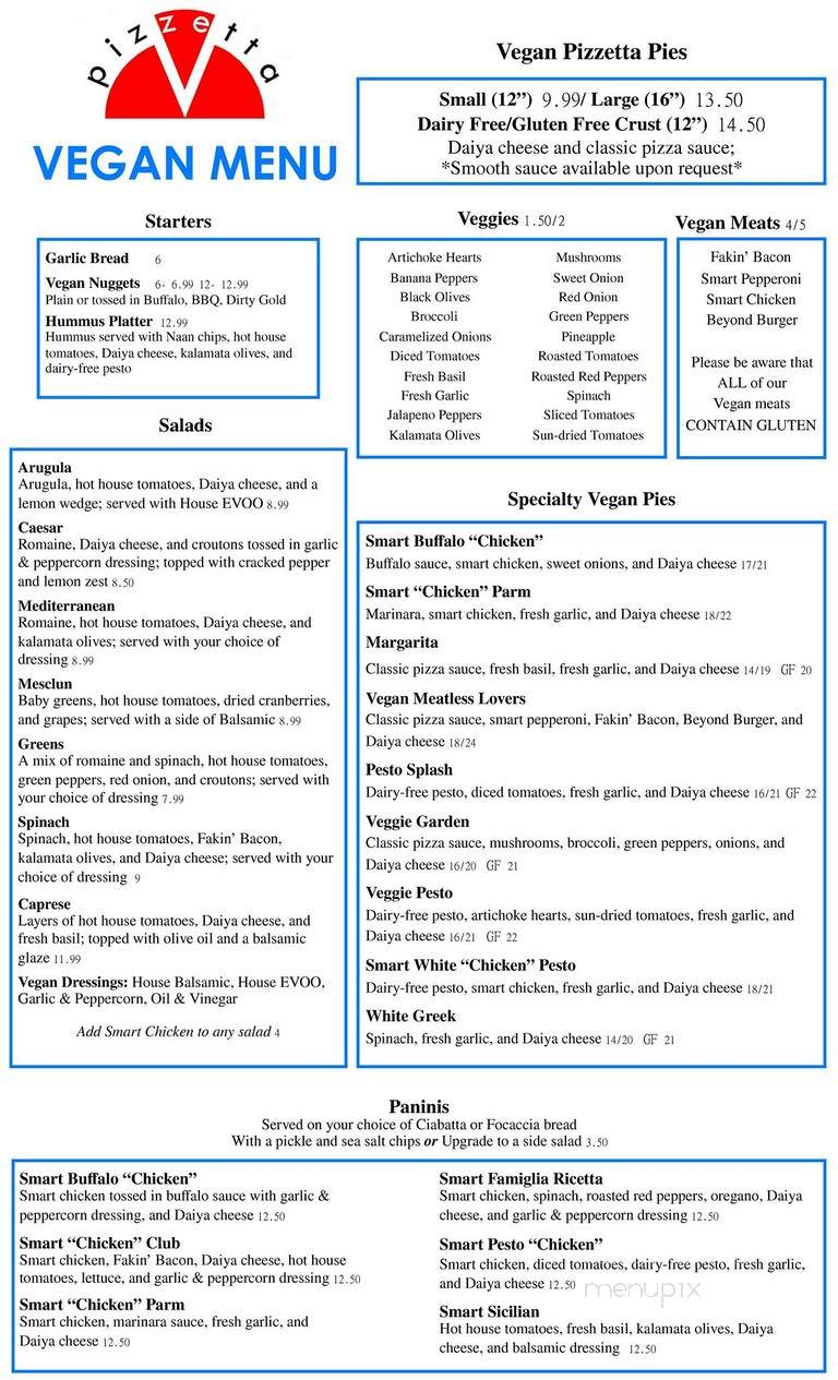 Pizzetta - Groton, CT menu_pic