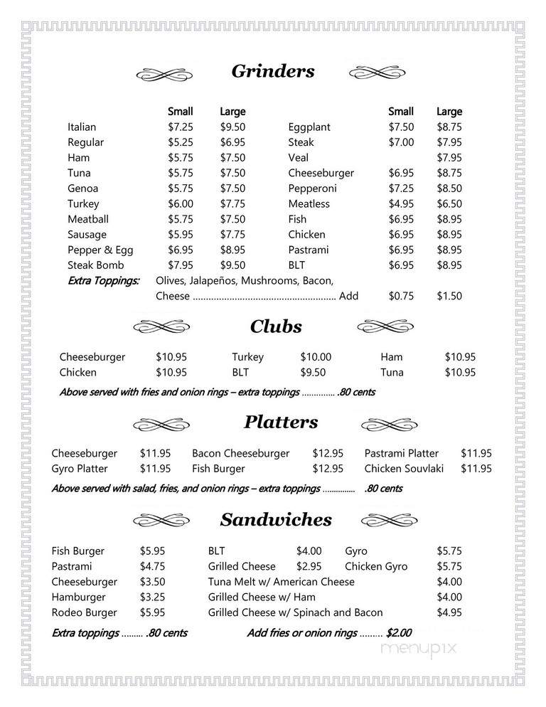 Whistle Stop Pizza Restaurant - Pawcatuck, CT menu_pic