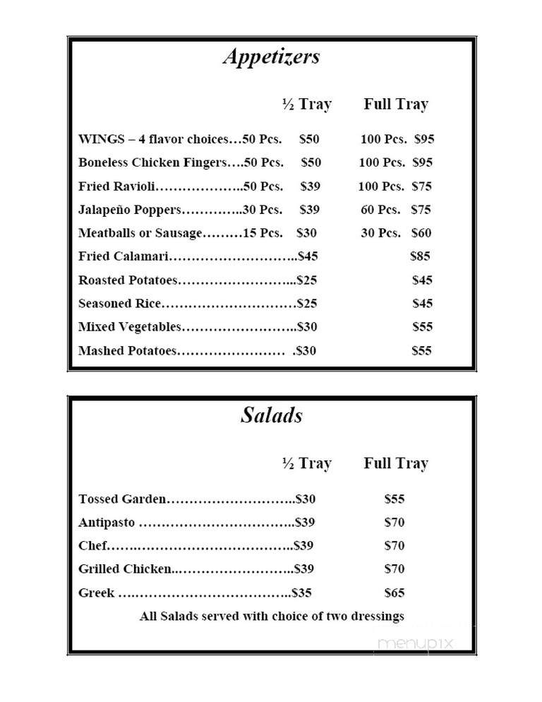 Red Onion Pizza & Restaurant - South Windsor, CT menu_pic
