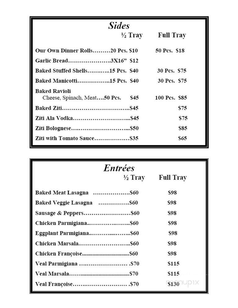 Red Onion Pizza & Restaurant - South Windsor, CT menu_pic